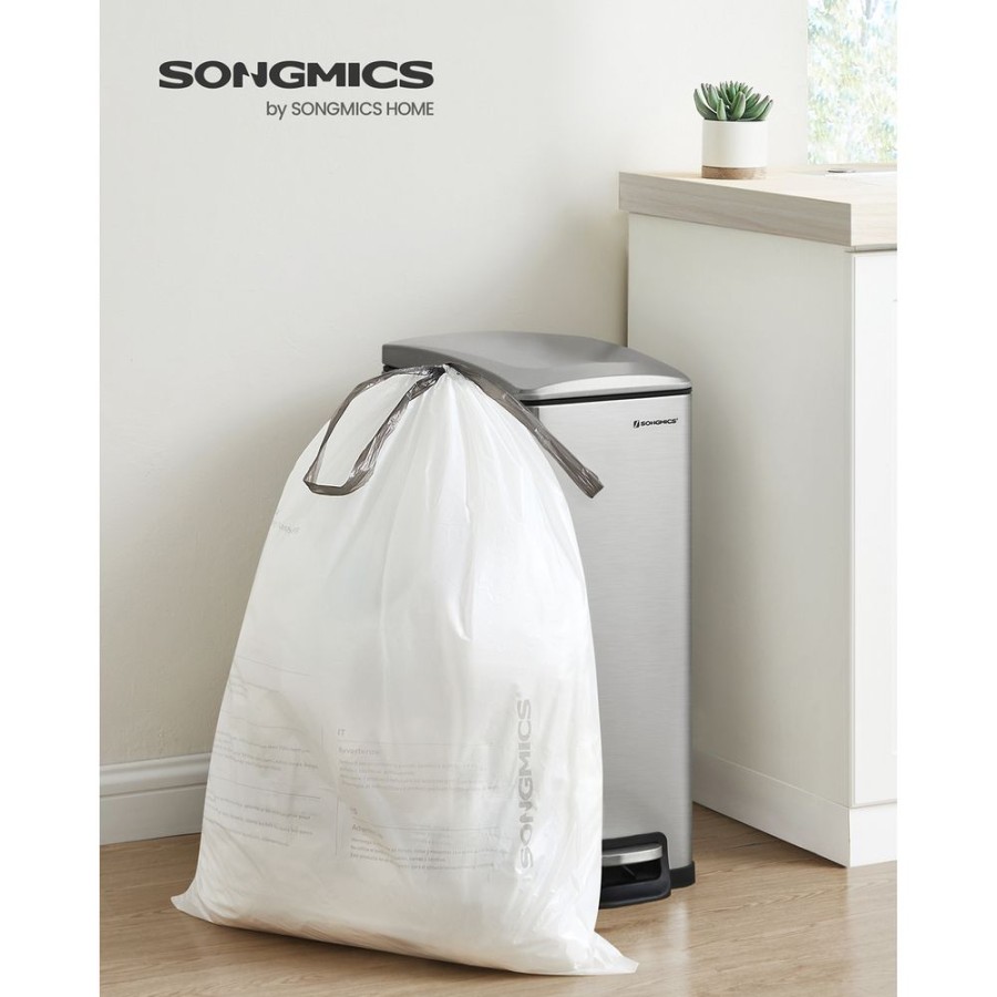 Songmics Poubelles | Songmics-55L-Sac-Poubelle-80-Pieces-Blanc-Krb055