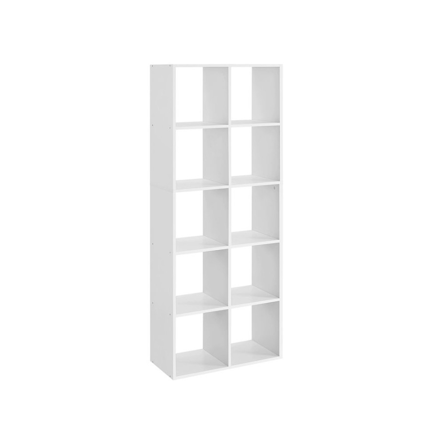 Songmics Etageres & Bibliotheques | Vasagle-Etagere-10-Cases-Blanc-Lbc168