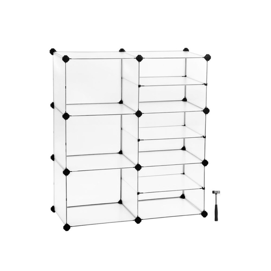 Songmics Etageres & Bibliotheques | Songmics-Meuble-Modulable-Blanc-Lpc36