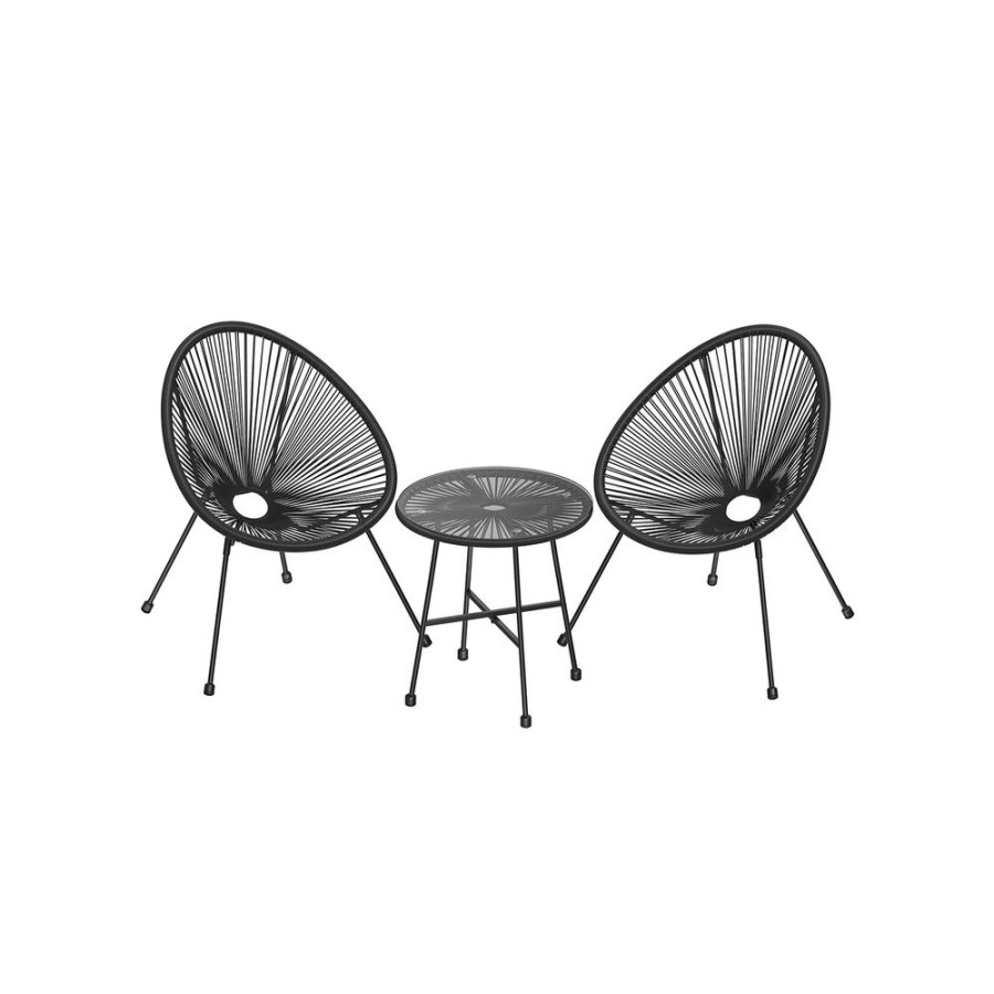 Songmics Chaises D'Exterieur | Songmics-Salon-De-Jardin-3-Pieces-Ggf013