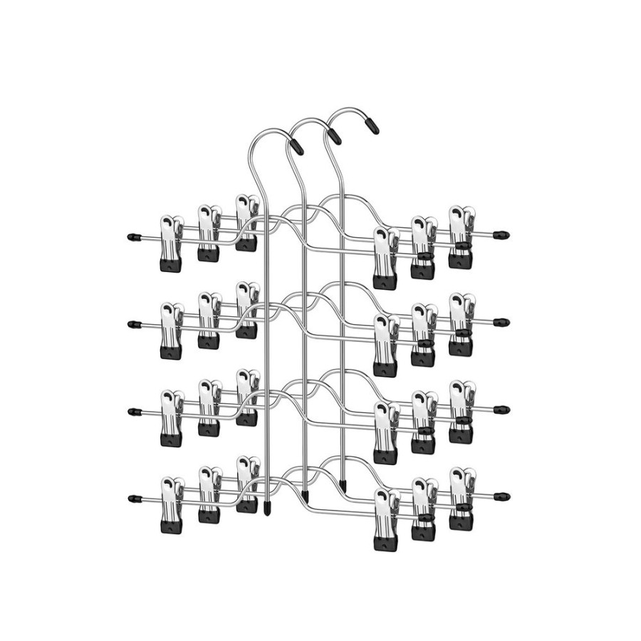 Songmics Cintres | Songmics-3-Cintres-Multiples-Pinces-Metal-Cri042