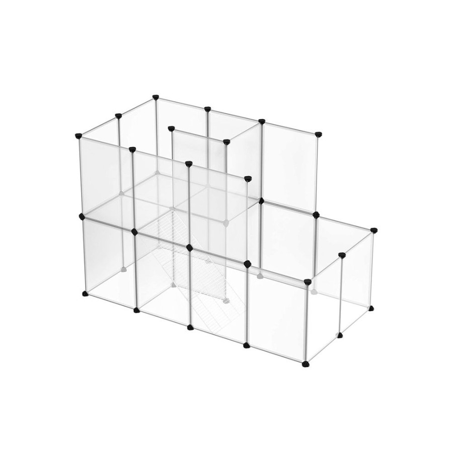 Songmics Cages Pour Chien | Feandrea-Enclos-Modulable-143-X-73-X-93-Cm-L-X-L-X-H-Lpc03