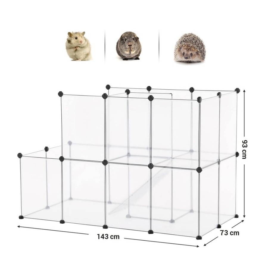 Songmics Cages Pour Chien | Feandrea-Enclos-Modulable-143-X-73-X-93-Cm-L-X-L-X-H-Lpc03